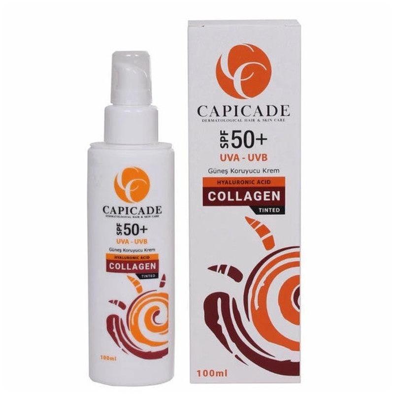 Capicade Collagen Spf+50 Tinted Sunscreen Cream With Protection Factor 50Ml