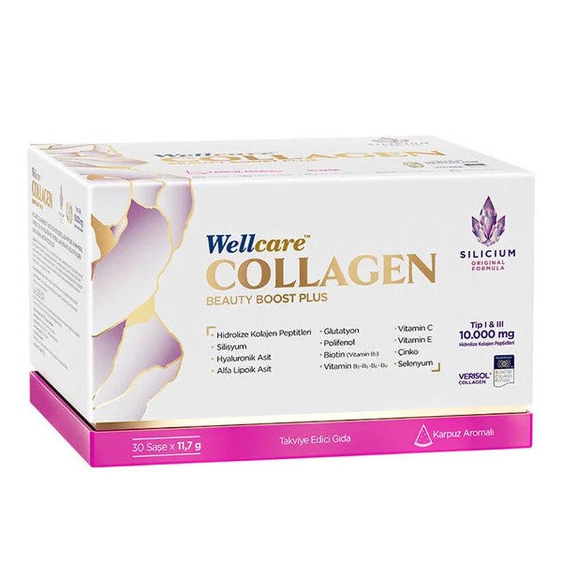 Wellcare Collagen Beauty Boost Plus 10,000 Mg 30 Sachets Watermelon Flavor