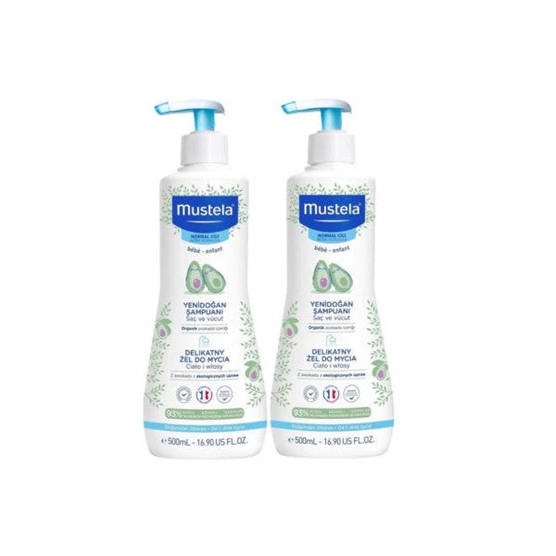 Mustela Gentle Cleansing Gel Newborn Shampoo 500 Ml 2 Boxes