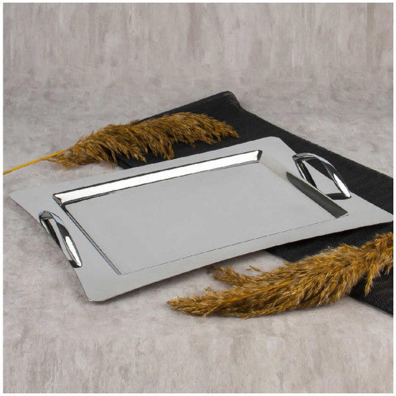 Nehir Karanfil Plain 18/10 Stainless Steel Tea Coffee Serving Tray