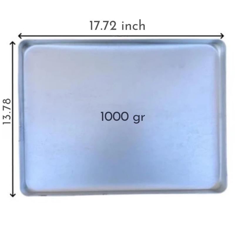 Pastaland Aluminum Baklava & Pastry Baking Tray (1000G) 35X45X3.5 Cm