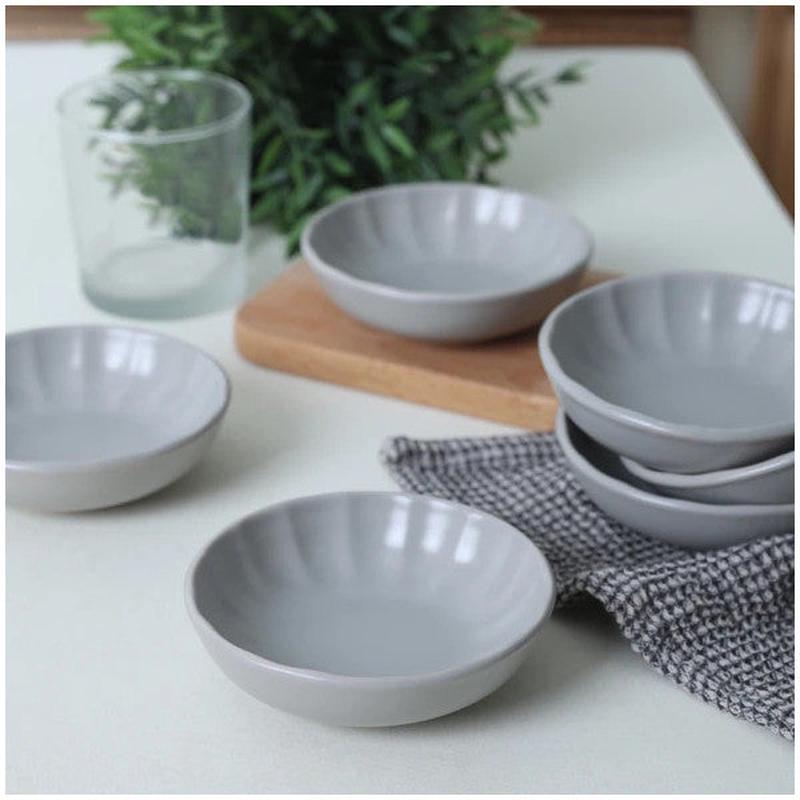 Keramika Matte Gray Sirius Snack / Sauce Bowl 12 Cm 6 Pieces 995