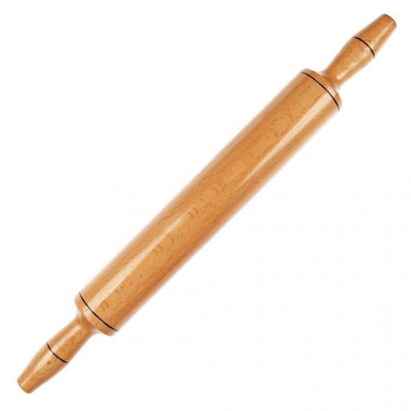 40 Cm Polished Wooden Rolling Pin Dough Roll Out