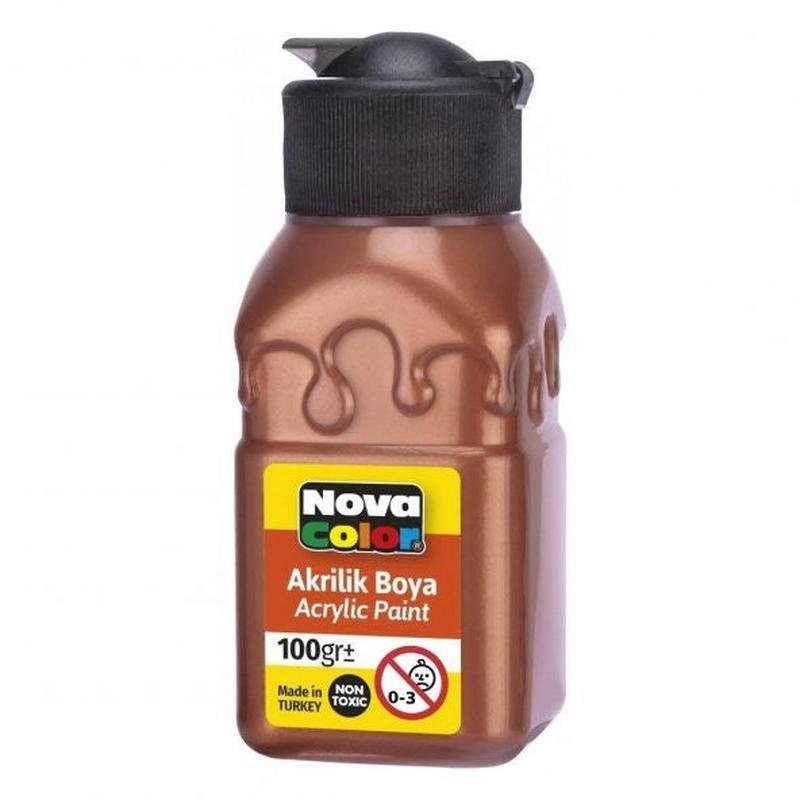 Nova Color Acrylic Paint Bottle 100 Cc Copper Nc-2037