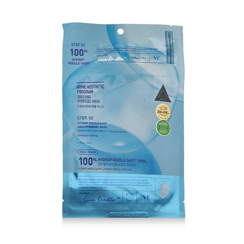VT Cosmetics Hydrop Reedle Shot 100 hL 2 Step Hydrogel Mask 33 g