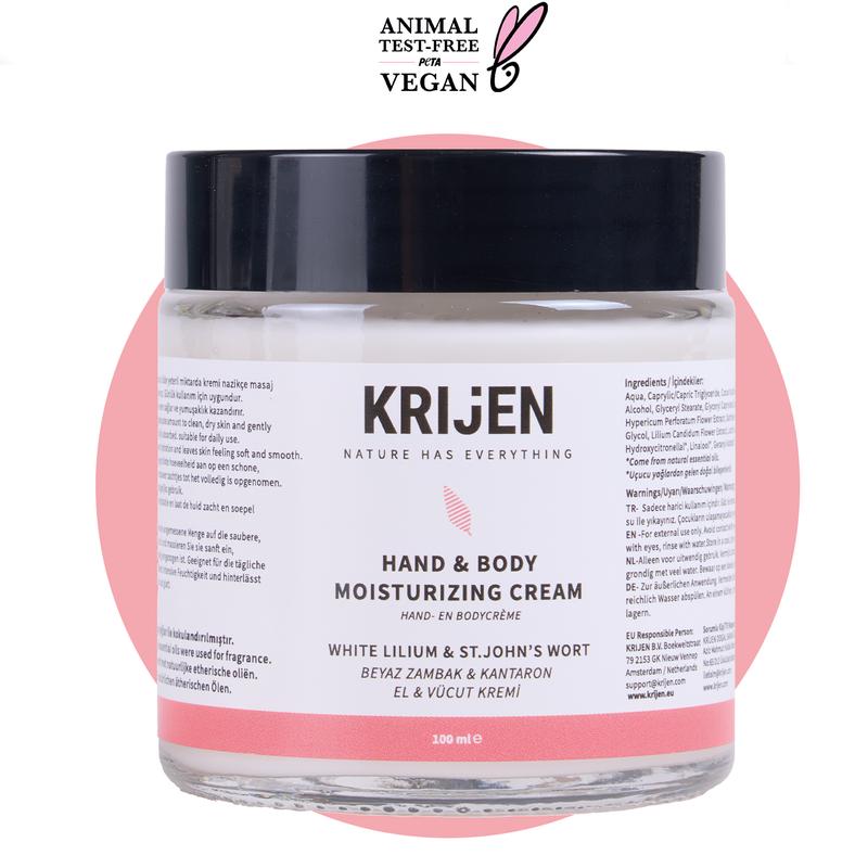 Lily & St. John's Wort Hand And Body Cream | Vitamin E + Coconut Oil + Shea Butter