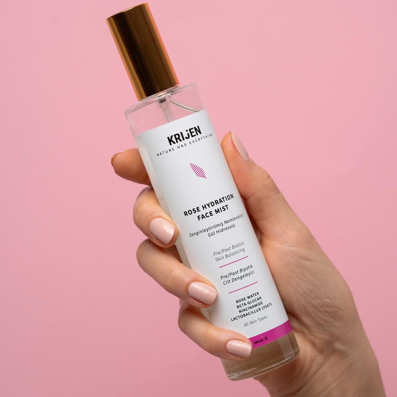 Enriched Moisturizing Rose Hydrosol - Niacinamide & Oat Extract Face Mist | Rose Yeast + Beta Glucan + Pre/post Biotic