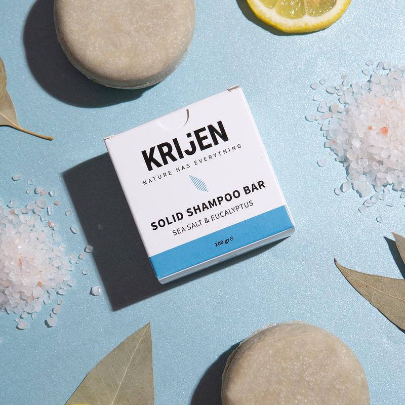 Sea Salt & Eucalyptus Solid Shampoo | Herbal Keratin + Vitamin E + Panthenol + Natural Oils