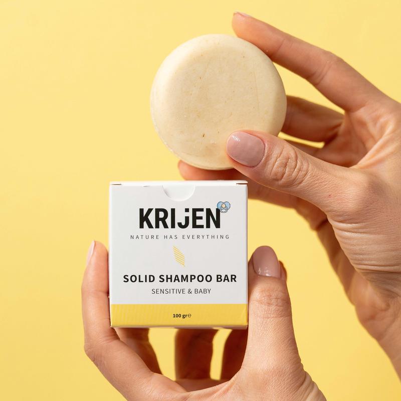 Sensitive Skin & Baby Solid Shampoo | Calendula Oil + Chamomile Extract + Olive Oil