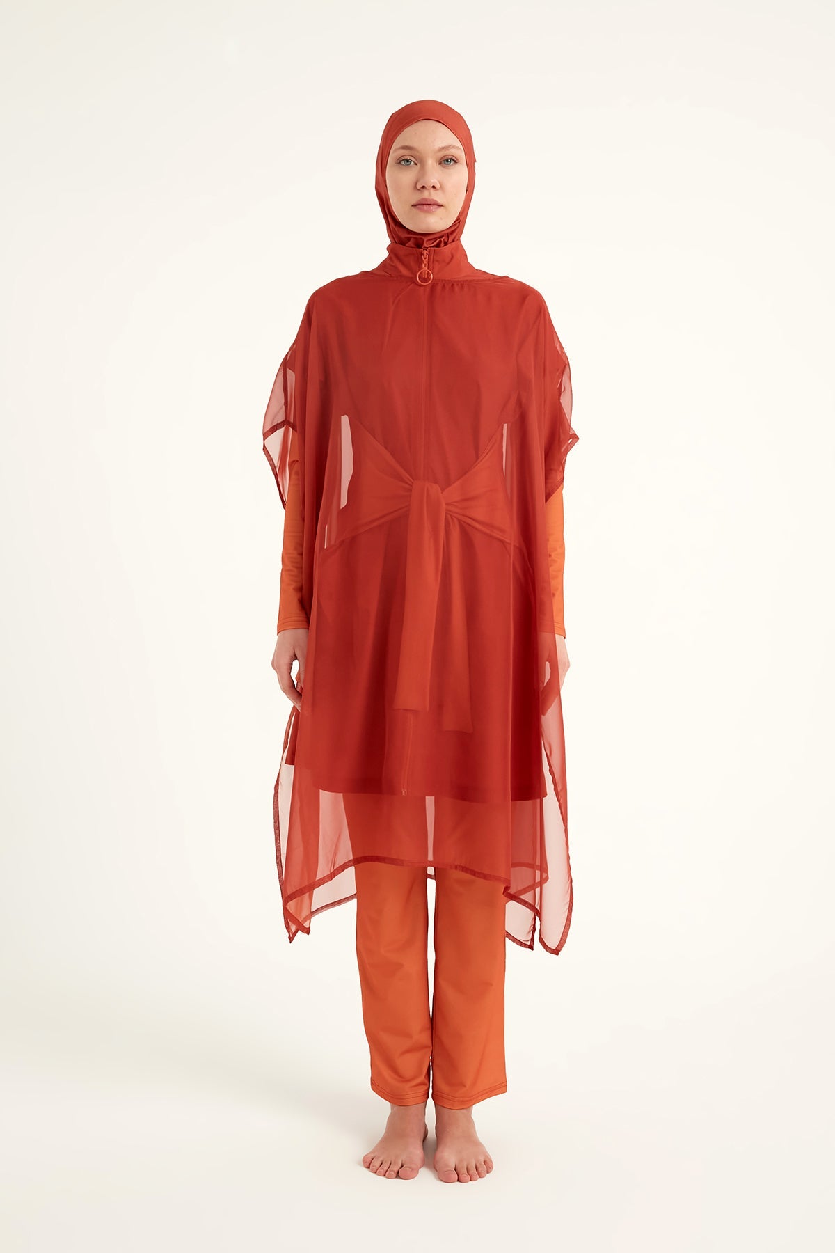 Marina Orange Silky Pareo P2516-2