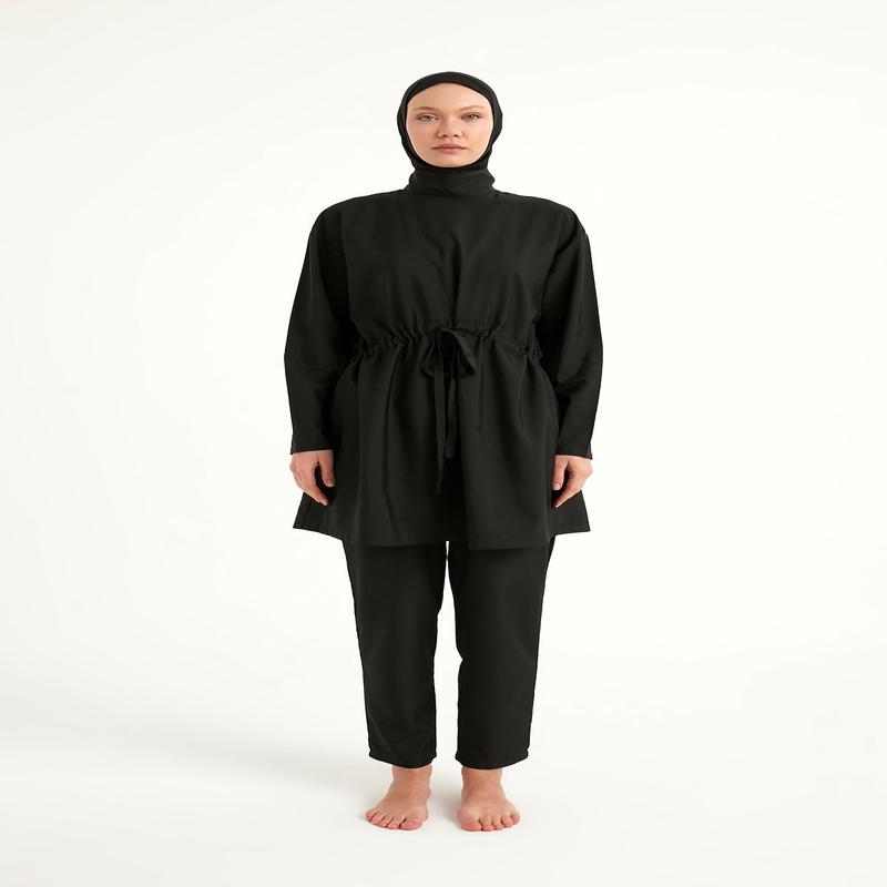 Andalus Full Coverage Burkini Set With Front Ruching A2502-1