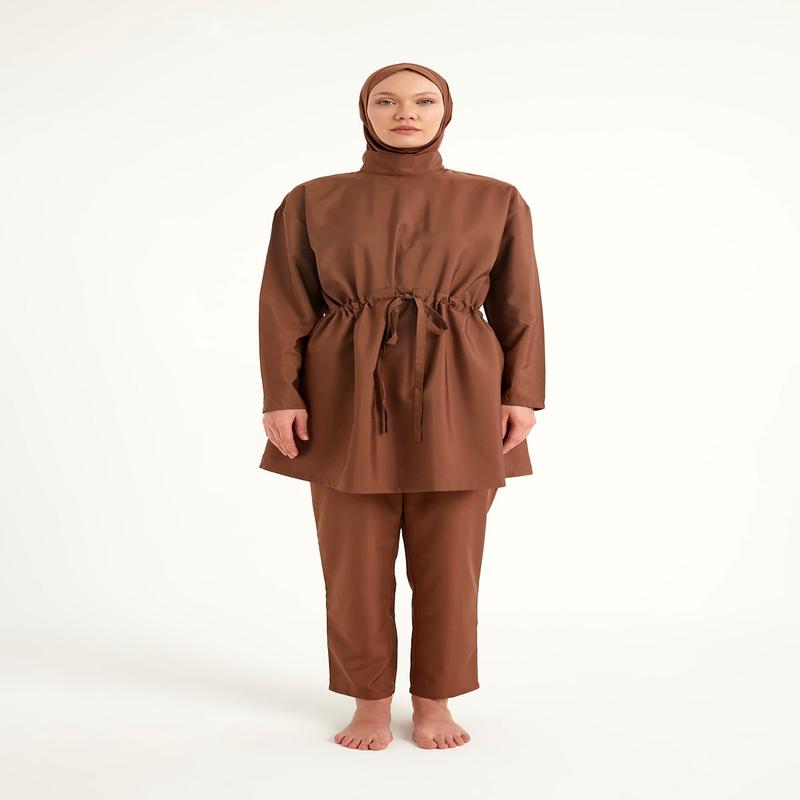 Andalus Full Coverage Burkini Set With Front Ruching A2502-3