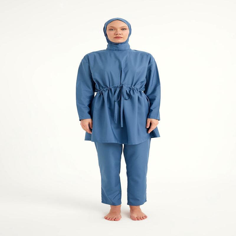 Andalus Full Coverage Burkini Set With Front Ruching A2502-6