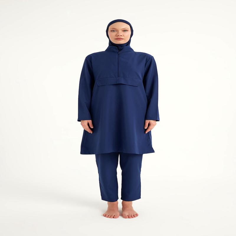 Andalus Navy Full Coverage Burkini Set For Women A2503-2