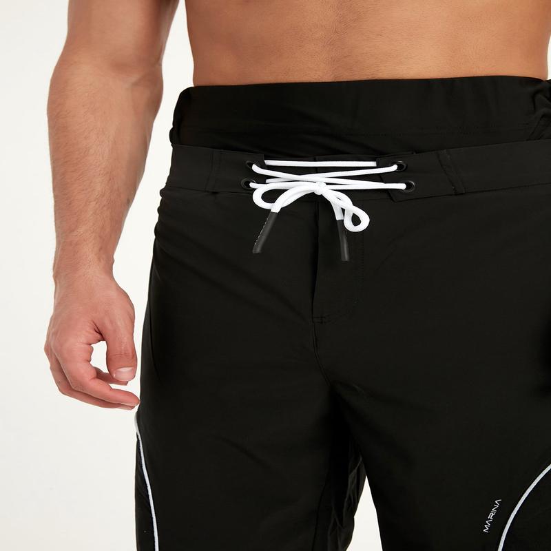 Marina Black Modest MenS Swim Shorts - S2501-2