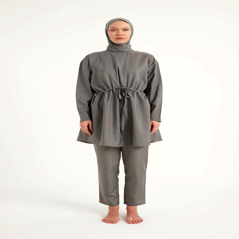 Andalus Full Coverage Burkini Set With Front Ruching A2502-4