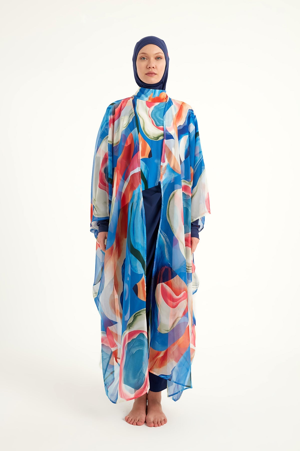 Marina Multicolor Silk-Touch Kimono - P2508