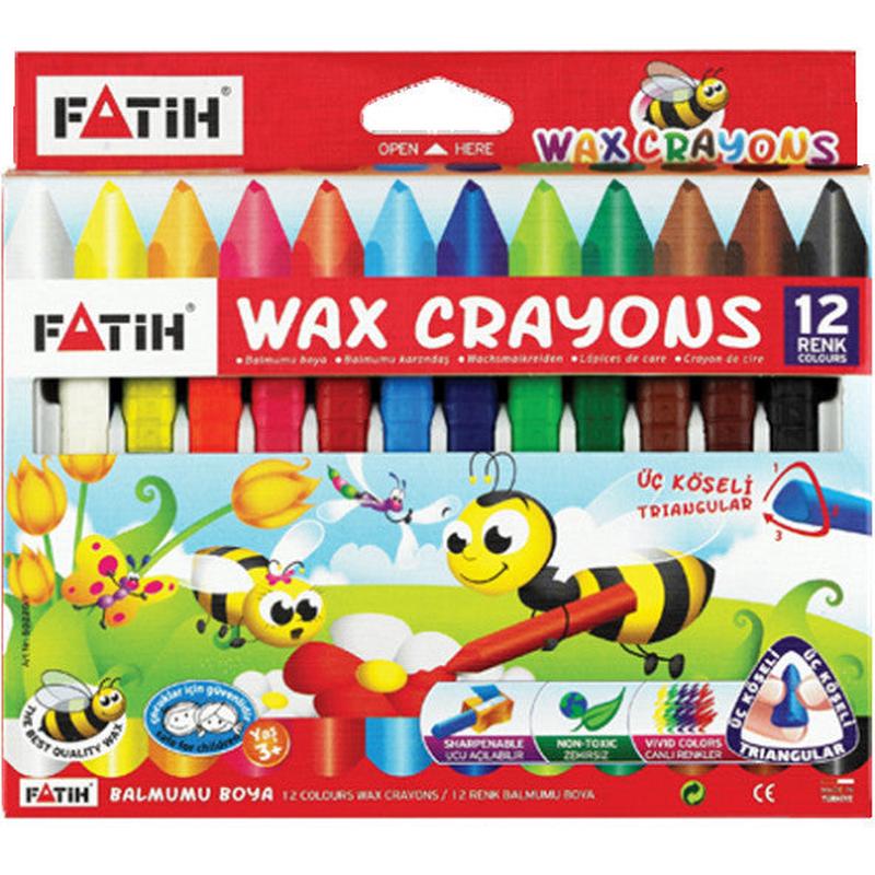 Fatih Wax Pastel Paint Wax Crayon Jumbo 12 Color 50220