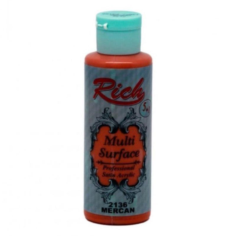 Rich Acrylic Paint Multi Surface 120 Cc Mercan 120-2136