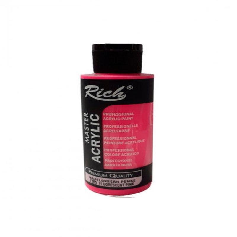 Rich Acrylic Paint 120 Cc Fluorescent Pink 120-796