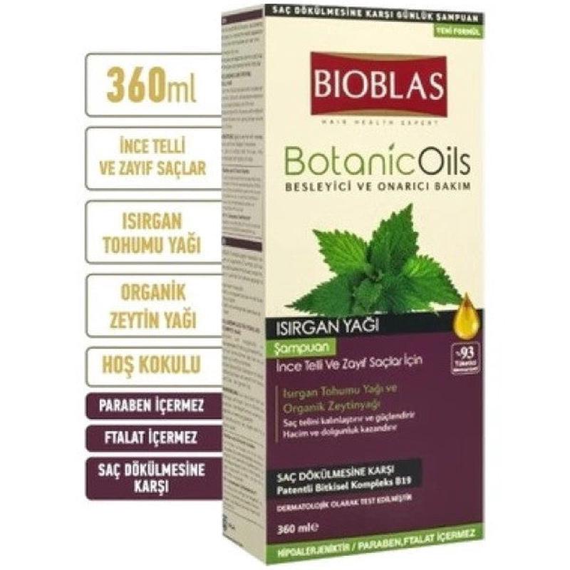 Bioblas Botanic Oils Nettle Oil Anti-Hair Loss Shampoo 360 Ml