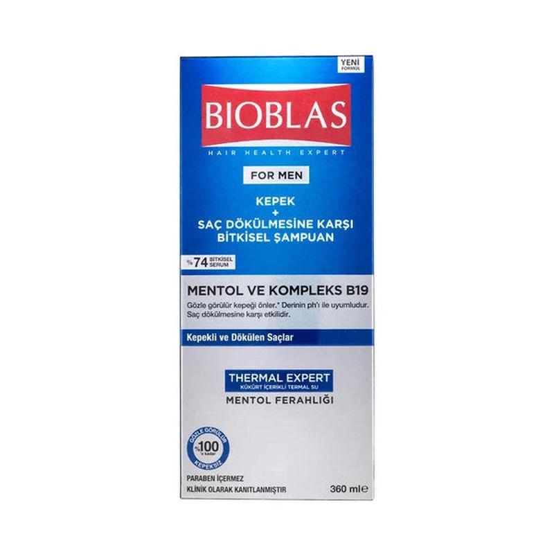 Bioblas For Men Anti-Dandruff + Hair Loss Shampoo 360 Ml 3 Pieces