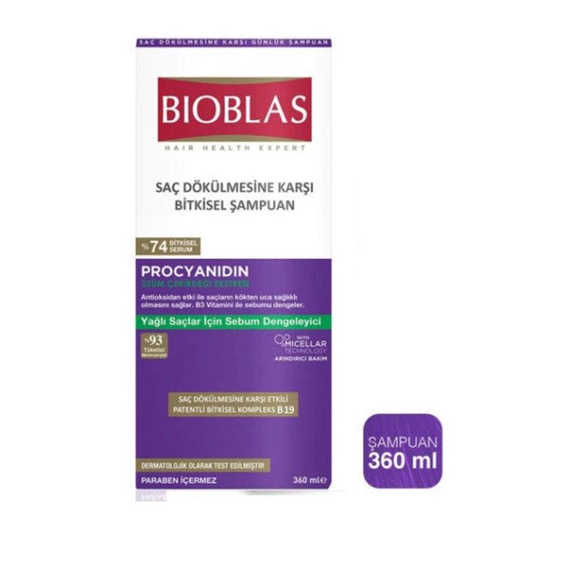 Bioblas Procyanidin Anti-Loss Shampoo For Oily Hair 360 Ml 6 Pieces