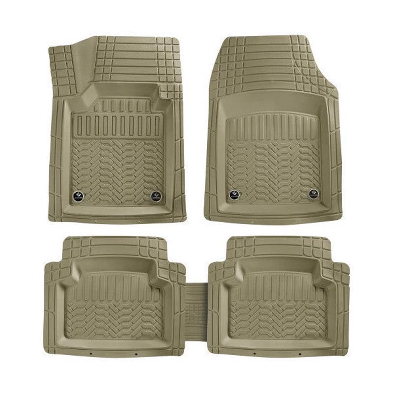 Floor Mats for Peugeot 107 Chrome Beige Car Mat TPE Rubber Waterproof
