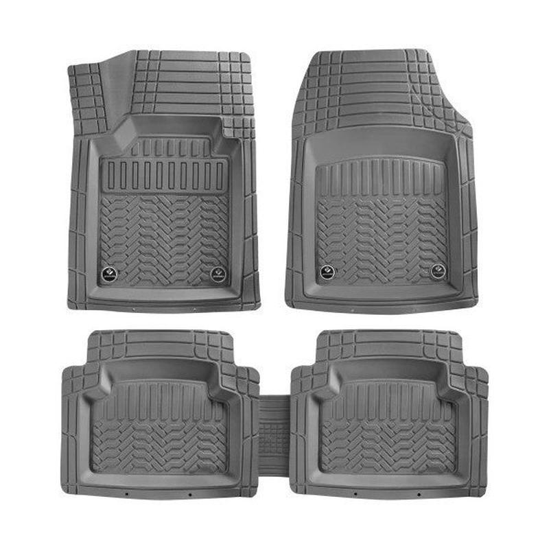 Floor Mats for Peugeot 505 Chrome Gray Car Mat TPE Rubber Waterproof