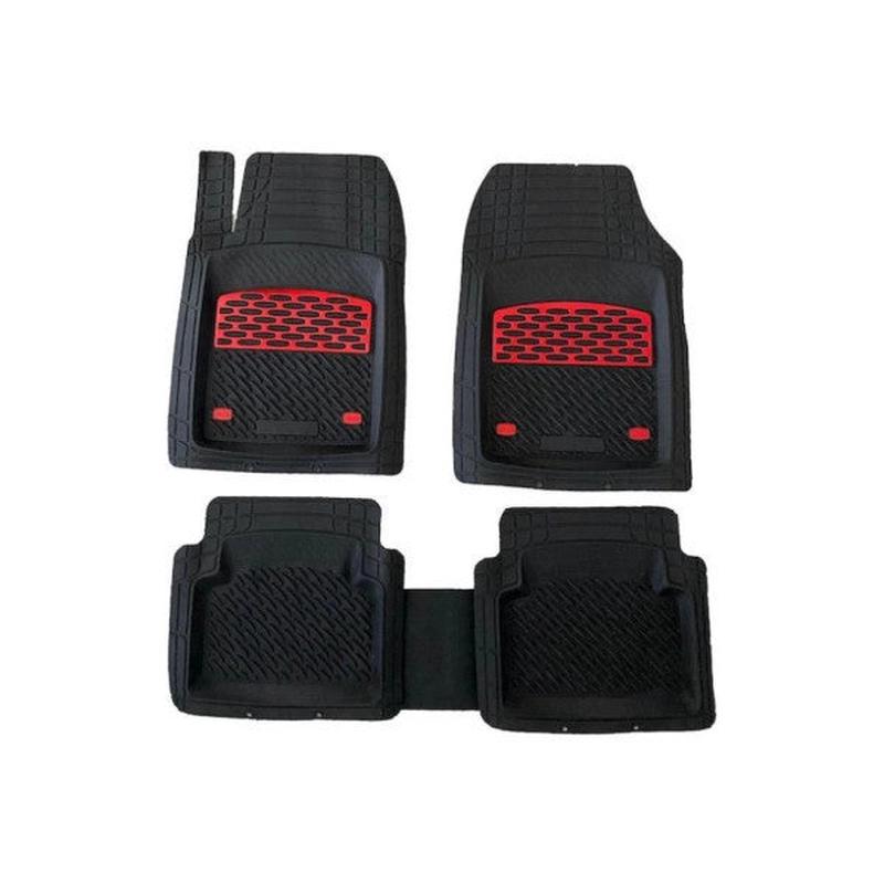 Floor Mats for Ford S-Max Chrome Red Car Mat TPE Waterproof Heavy Duty