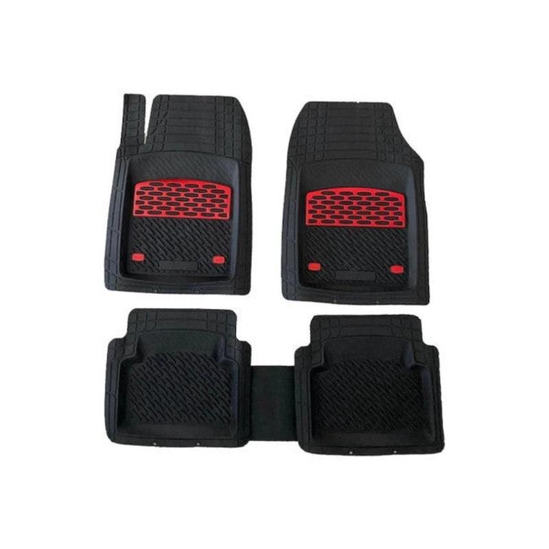 Floor Mats for Ford Focus 3 Chrome Red Car Mat TPE Rubber Waterproof