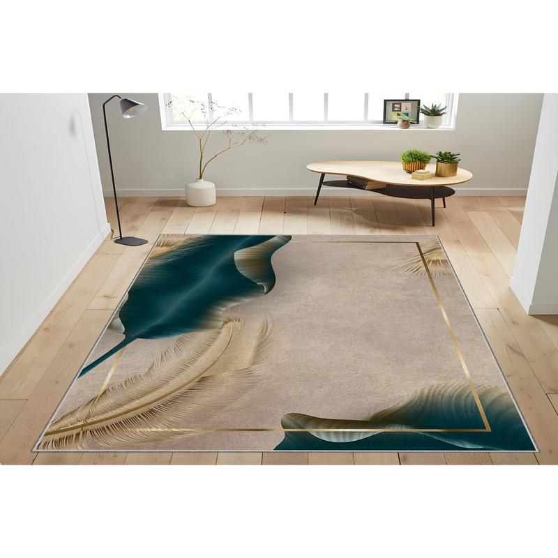 Washable Non Slip Based Stain Resistant Living Room Carpet