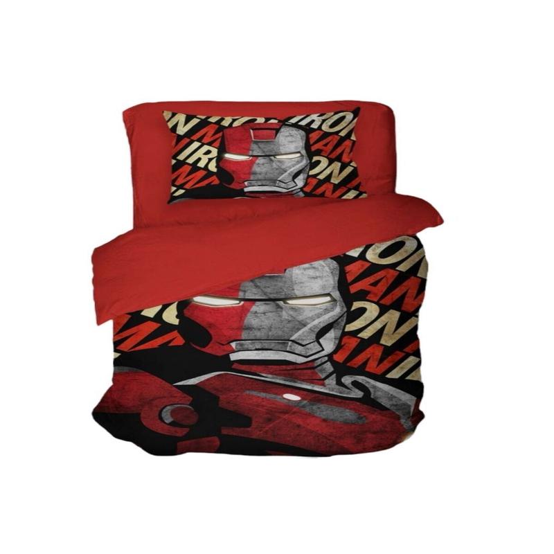 Iron Man 3D Digital Print Single Duvet Cover Set | Duvet Cover And 1 Pillowcase