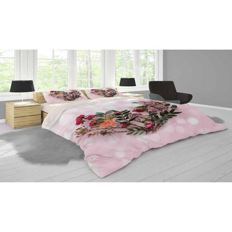 Flower 3D Digital Printing Double Duvet Cover Set | Duvet Cover And 2 Pcs Pillowcases | Bedding Set, Bedroom Decor