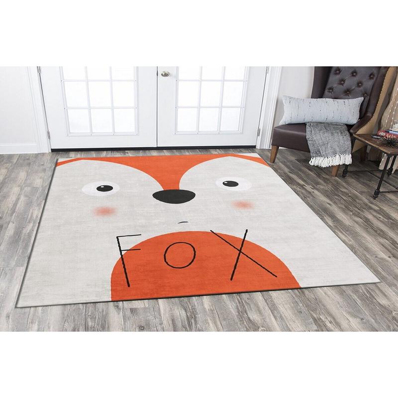 Squirrel Figured D Digital Printing Non Slip Base Children's Room Carpet