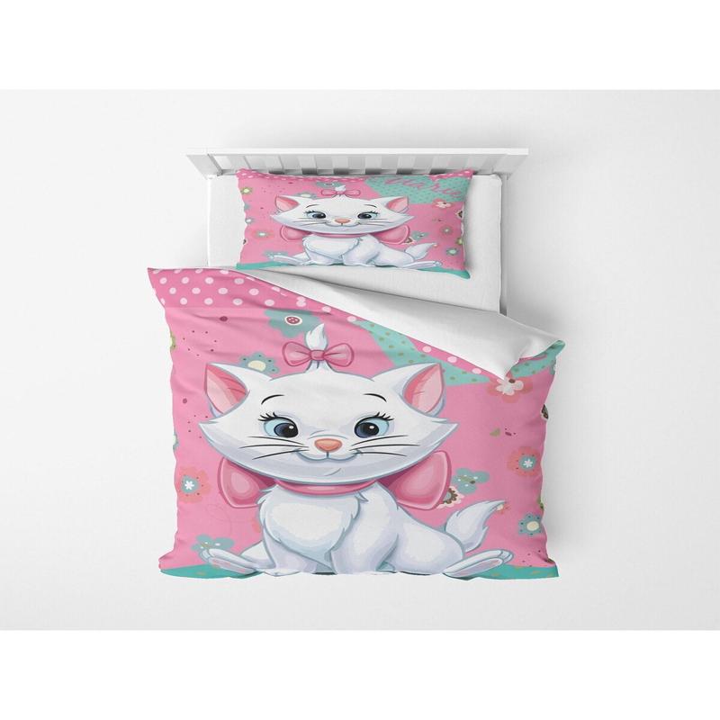 Kitten 3D Digital Print Single Duvet Cover Set | Duvet Cover And 1 Pcs Pillowcase | Bedding Set, Bedroom Decor