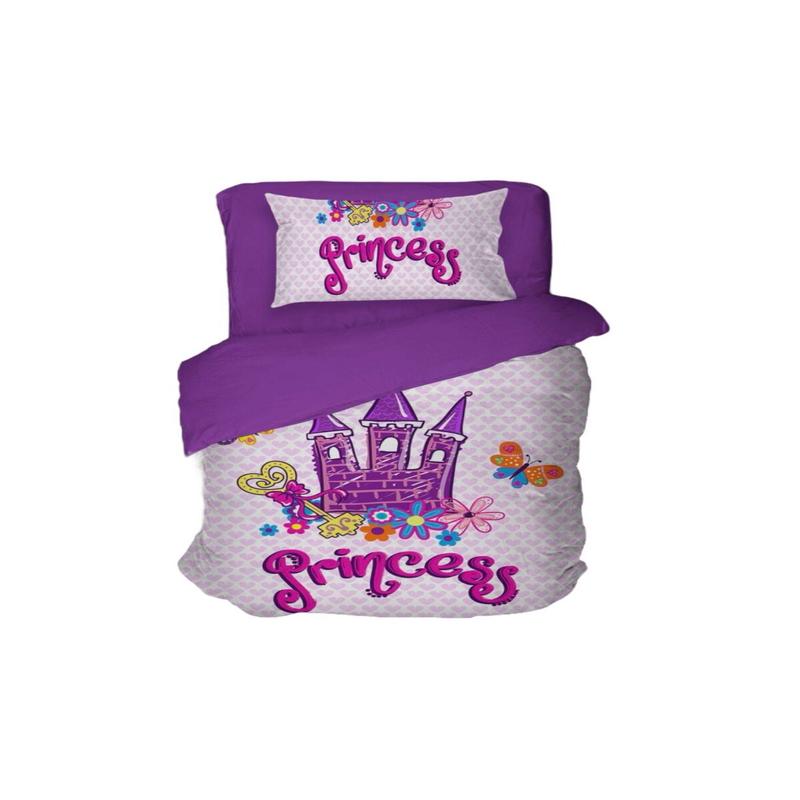 Princess 3D Digital Print Single Duvet Cover Set | Duvet Cover And 1 Pcs Pillowcase | Bedding Set, Bedroom Decor