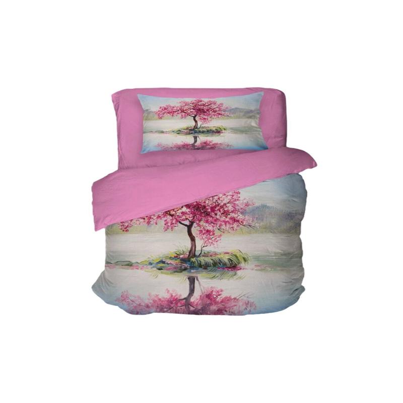 Tree Table 3D Digital Printing Single Duvet Cover Set | Duvet Cover And 1 Pillowcase