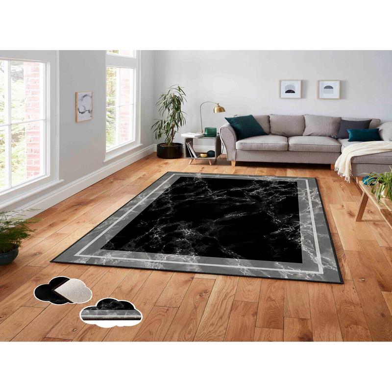 D Digital Printing Panel Marble Pattern Non Slip Base Carpet