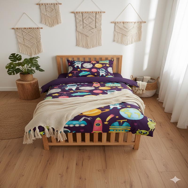 Space 3D Digital Printing Single Duvet Cover Set | Duvet Cover And 1 Pillowcase