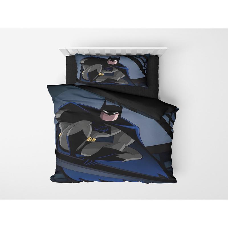 3D Digital Print Micro Satin Single Duvet Cover Set Batman Patterned