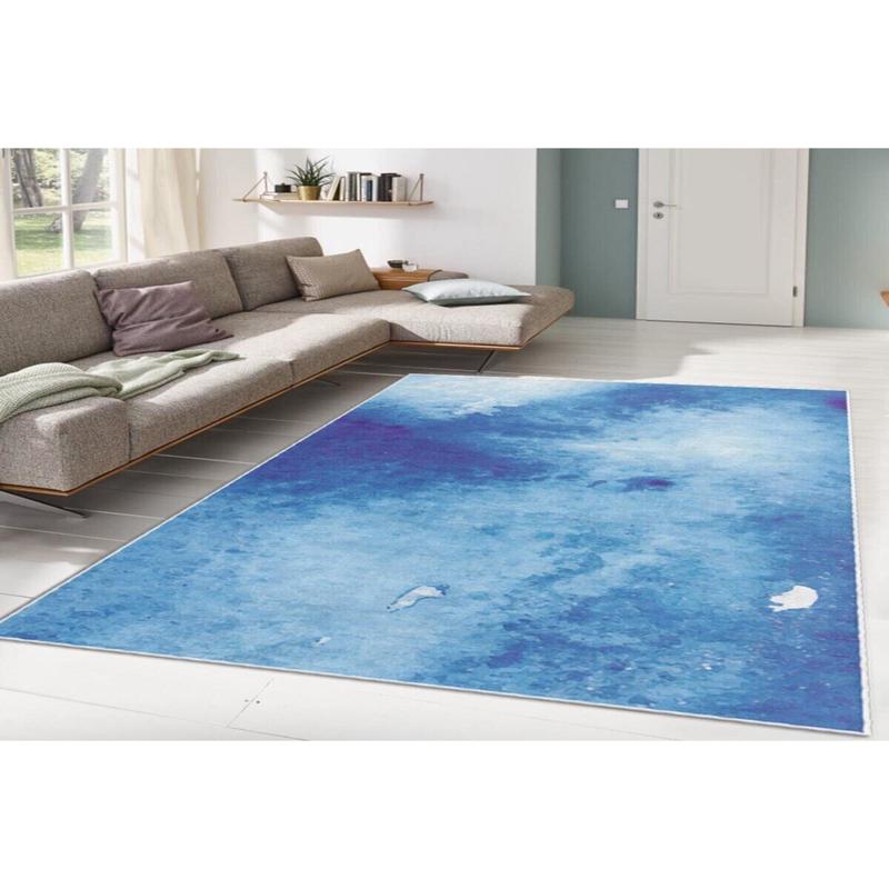 Blue Cloud Themed Digital Printed Carpet