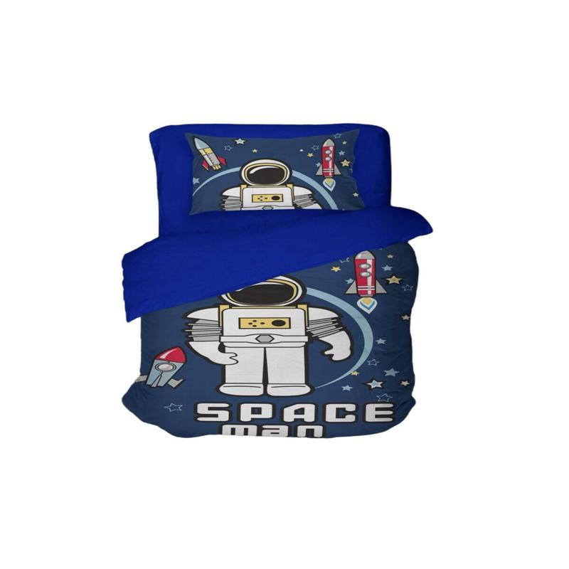 Space Man 3D Digital Print Single Duvet Cover Set | Duvet Cover And 1 Pcs Pillowcase | Bedding Set, Bedroom Decor