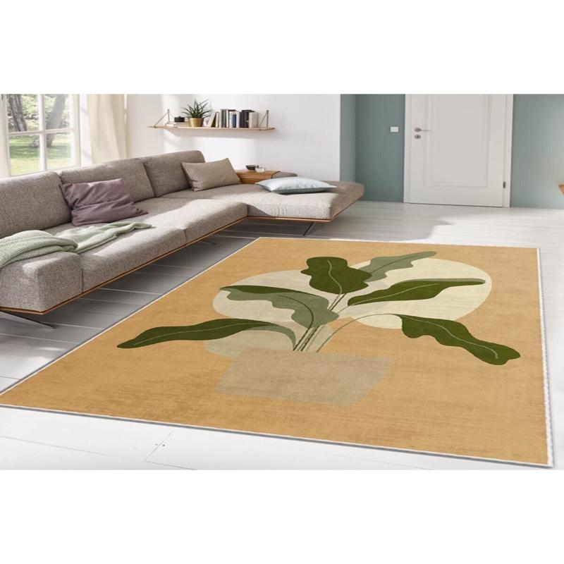 Leaf Figured Digital Printed Carpet