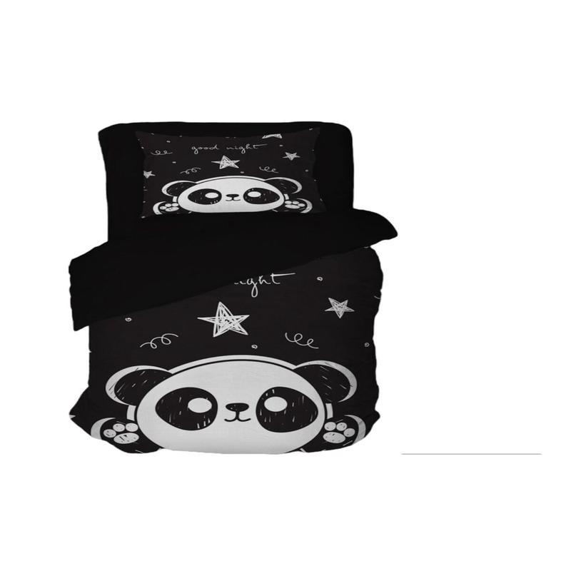 Panda 3D Digital Print Single Duvet Cover Set | Duvet Cover And 1 Pcs Pillowcase | Bedding Set, Bedroom Decor