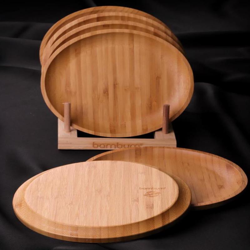 Bambum Penne Serving Plate Round 25 Cm - Set Of 6