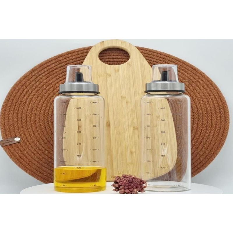 Damla Double Dripless Glass Oil And Vinegar Bottle