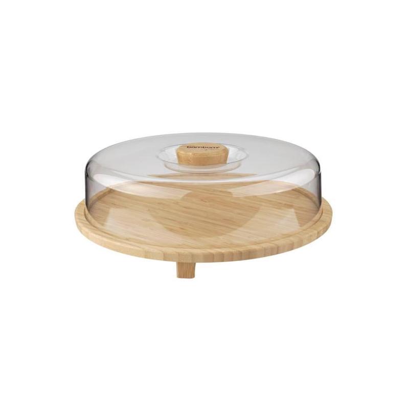 Bambum Hirus - Transparent Lid Cake Bowl With Foot 27 Cm