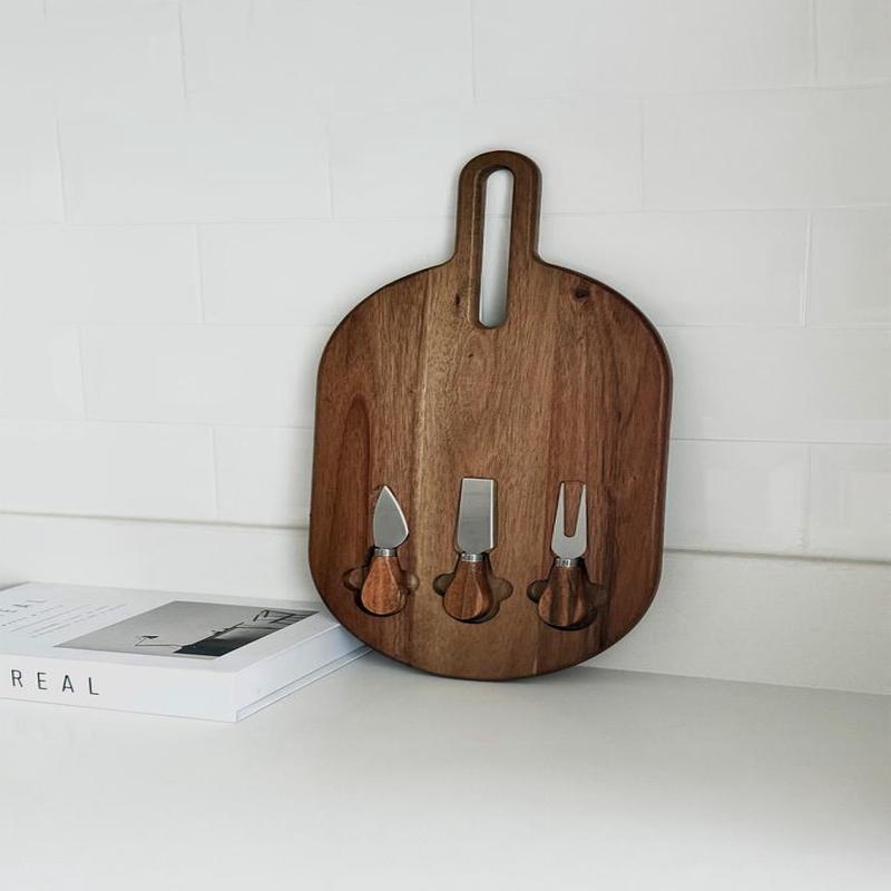 Acacia Cheese Serving Presentation Set 47.5X22.5