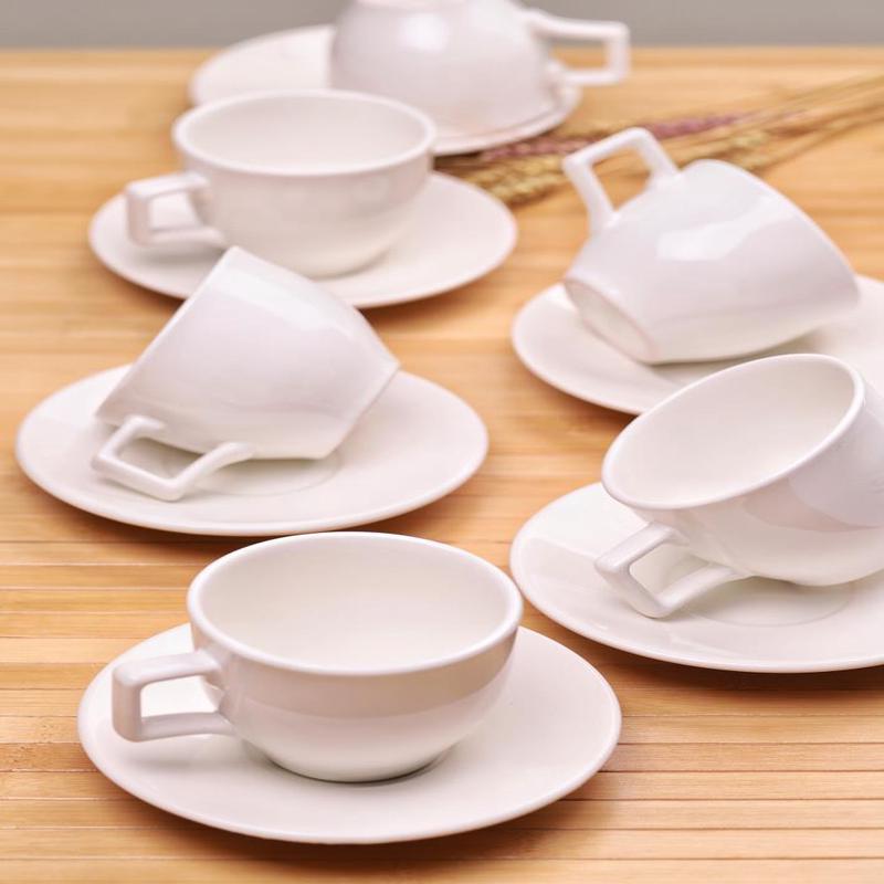 Atbyhome Nordic Ceramic 6-Piece Coffee Cup Set White